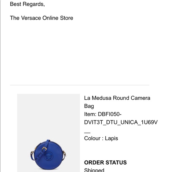 Versace La Medusa Round Camera Bag in Lapis - Picture 8 of 9